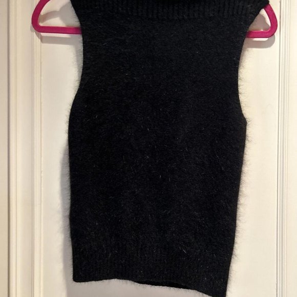 BEBE Womens Sweater Vest Black Sz L NWOT Sequins Very Unique - Picture 5 of 6